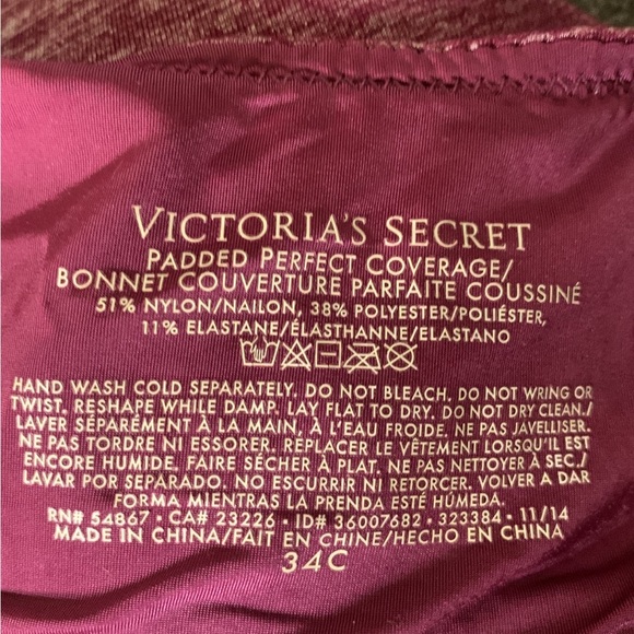 ♥️ Victoria’s  Secret Padded Perfect Coverage Bra - Picture 6 of 6
